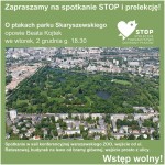 STOP zaprasza na prelekcję o ptakach parku Skaryszewskiego 2.12.2014